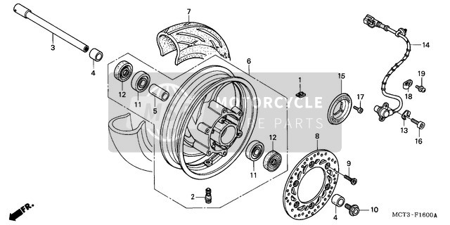 Honda FJS600 2002 Ruota anteriore per un 2002 Honda FJS600